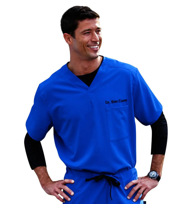 Jockey Unisex One-Pocket Scrub Top Royal