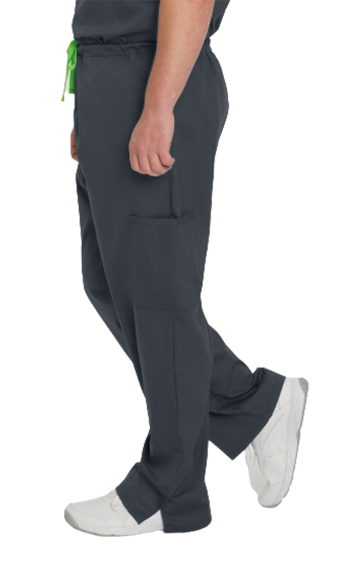 Landau ProFlex Unisex Straight-Leg Cargo Scrub Pants 2104-Graphite-Sideview