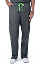 Landau ProFlex Unisex Straight-Leg Cargo Scrub Pants 2104-Graphite-Frontview