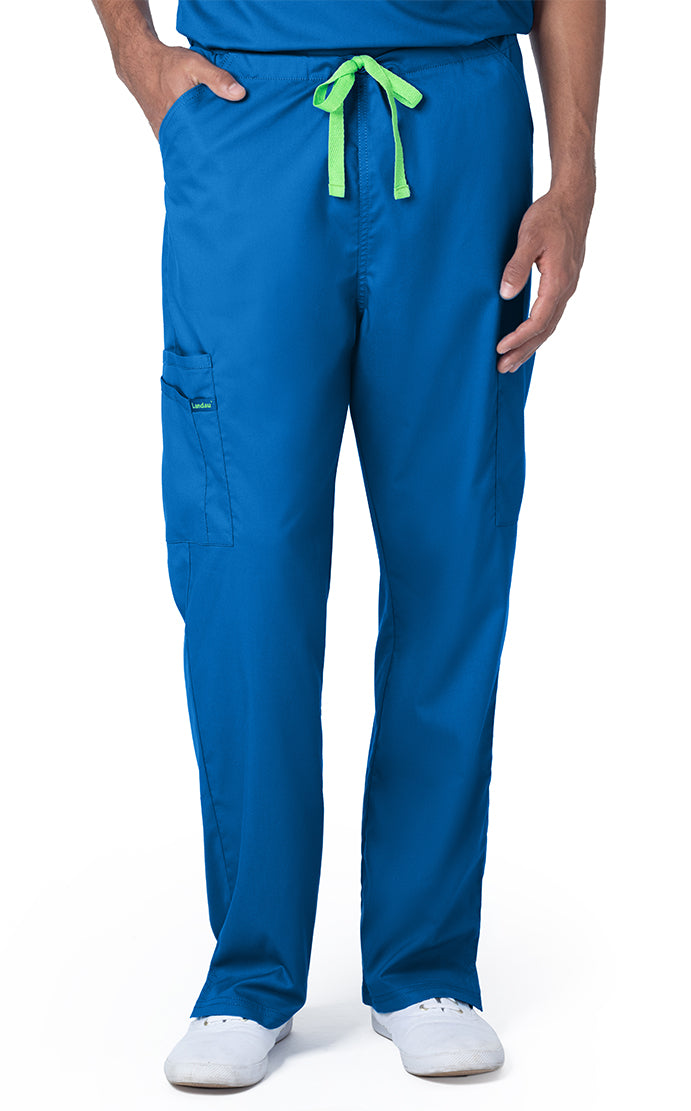 Landau ProFlex Unisex Straight-Leg Cargo Scrub Pants 2104-Royal-Frontview