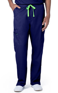 Landau ProFlex Unisex Straight-Leg Cargo Scrub Pants 2104-True Navy-Frontview