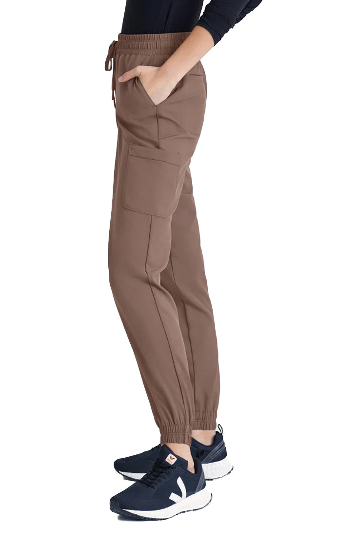 Grey's Anatomy by Barco Evolve Sustainable STRETCH Terra Women's 6-Pocket Cargo  Jogger Scrub Pants - Petite, Nursing Pants