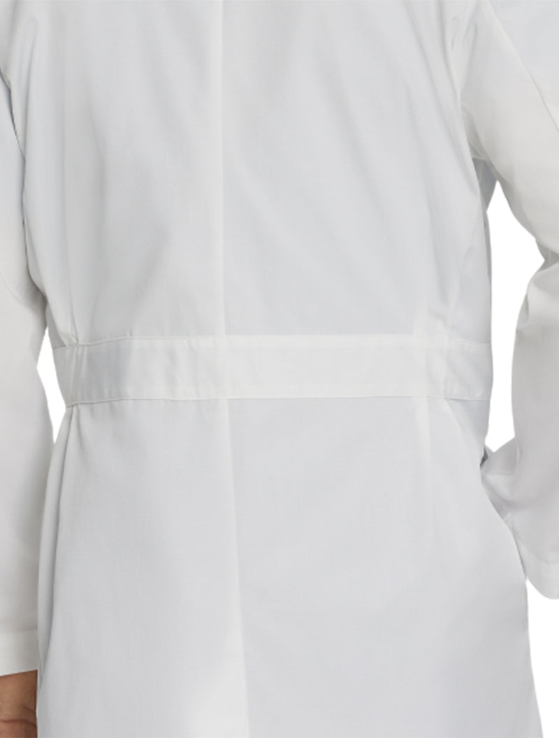 Landau Men's 5-Pocket Full-Length Lab Coat 3124 -White Polycotton Twill-Beltview