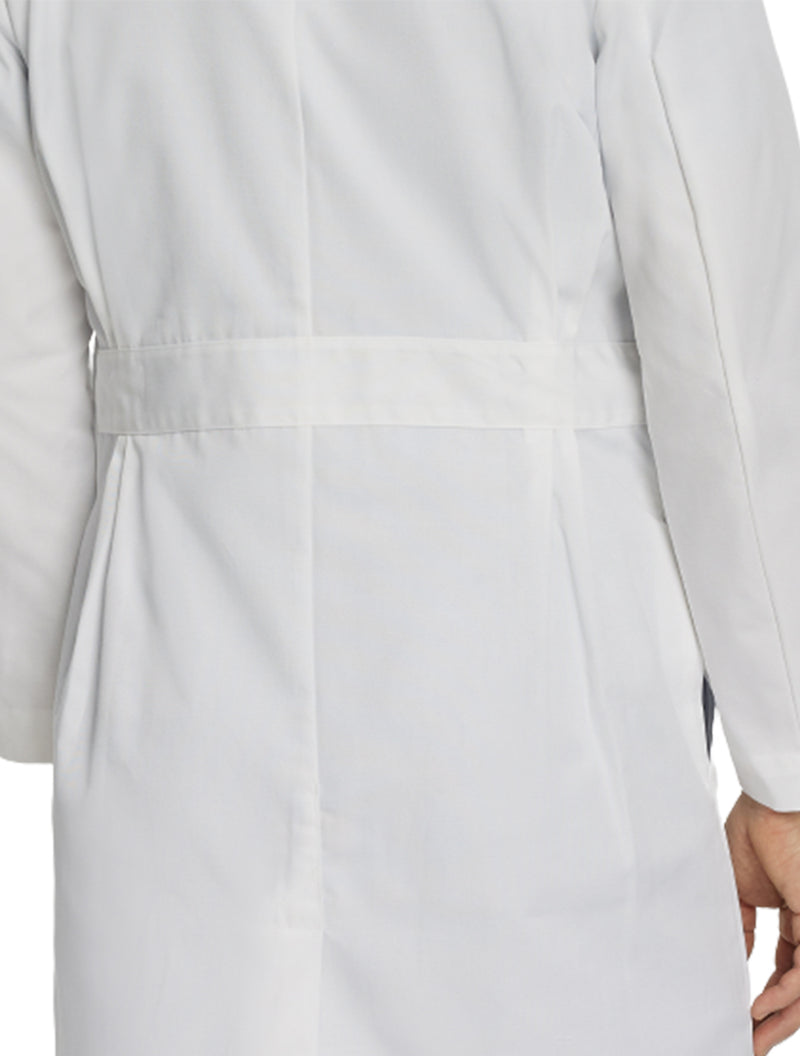 Landau Men's 3-Pocket Full-Length Lab Coat 3140-White-Backview