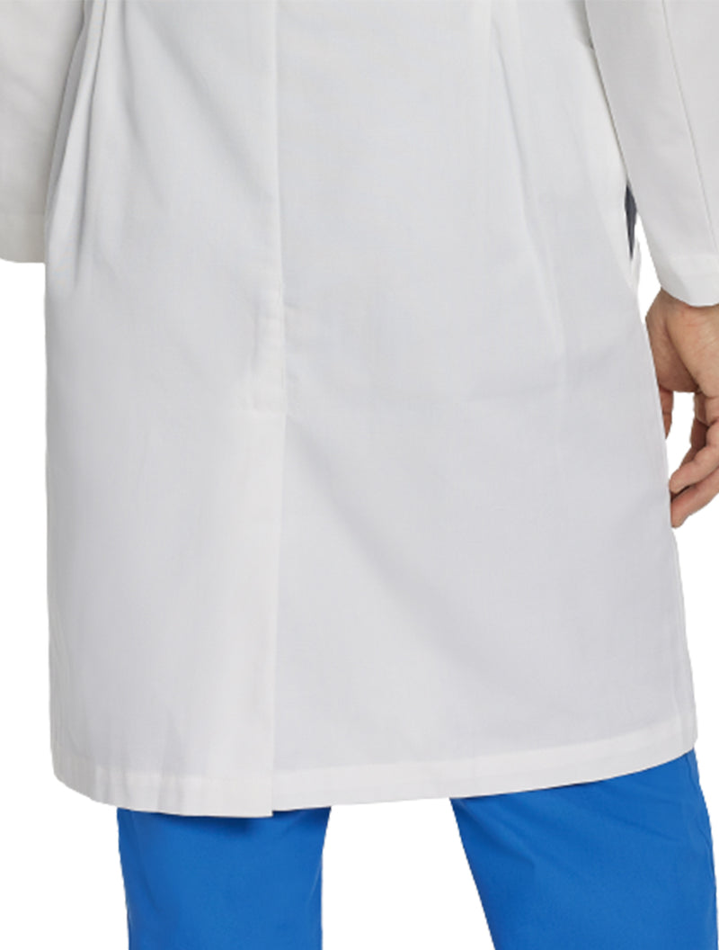 Landau Men's 3-Pocket Full-Length Lab Coat 3140-White-Backview