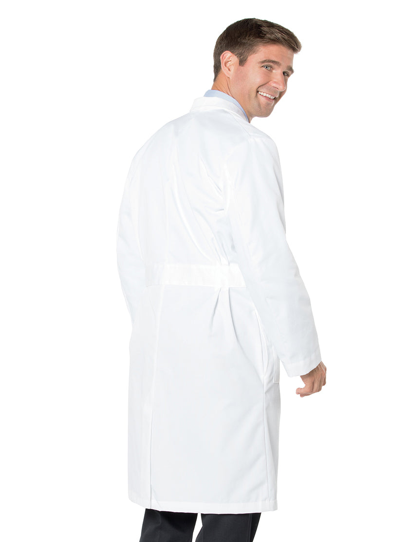 Landau Men's 3-Pocket Full-Length Lab Coat 3140-White-Backview