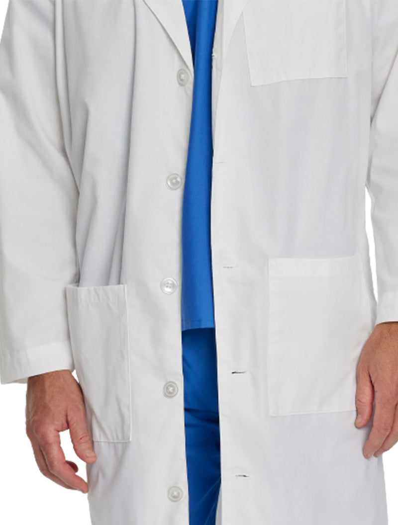 Landau Men's 3-Pocket Full-Length Lab Coat 3145 -White-frontview