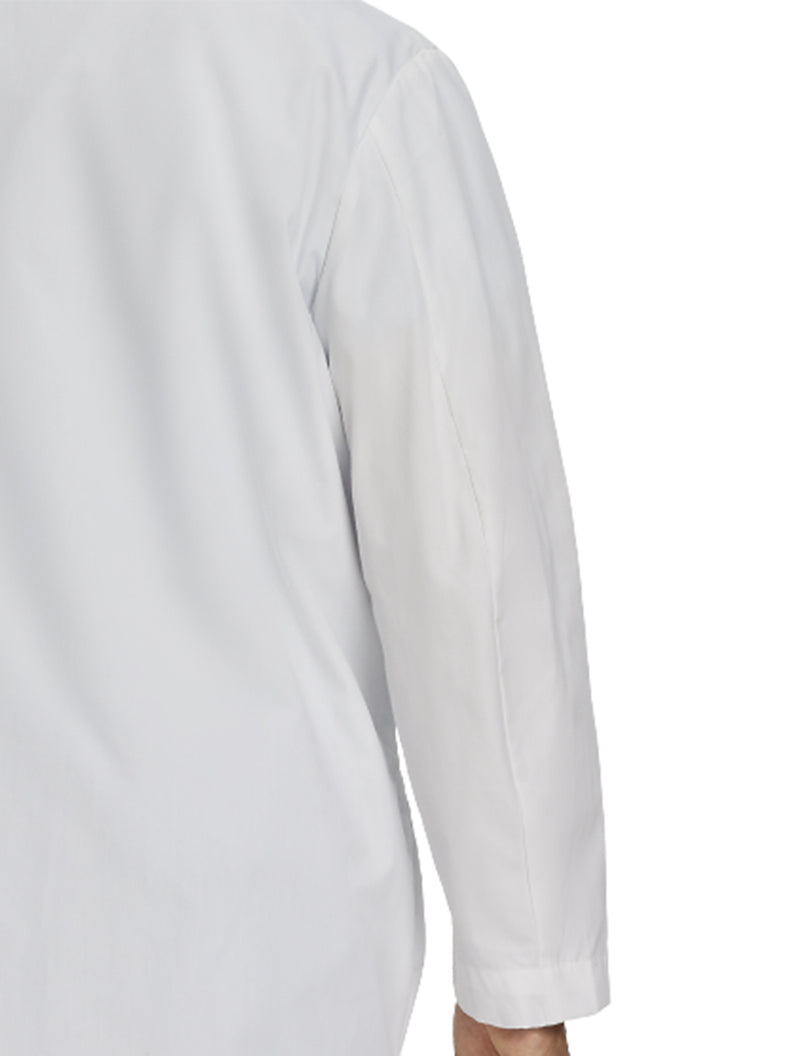 Landau Men's 3-Pocket Full-Length Lab Coat 3145 -White-arm backview