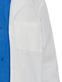 Landau Women's 5-Pocket Full-Length Lab Coat 3153 -White Twill-Front Pocketview