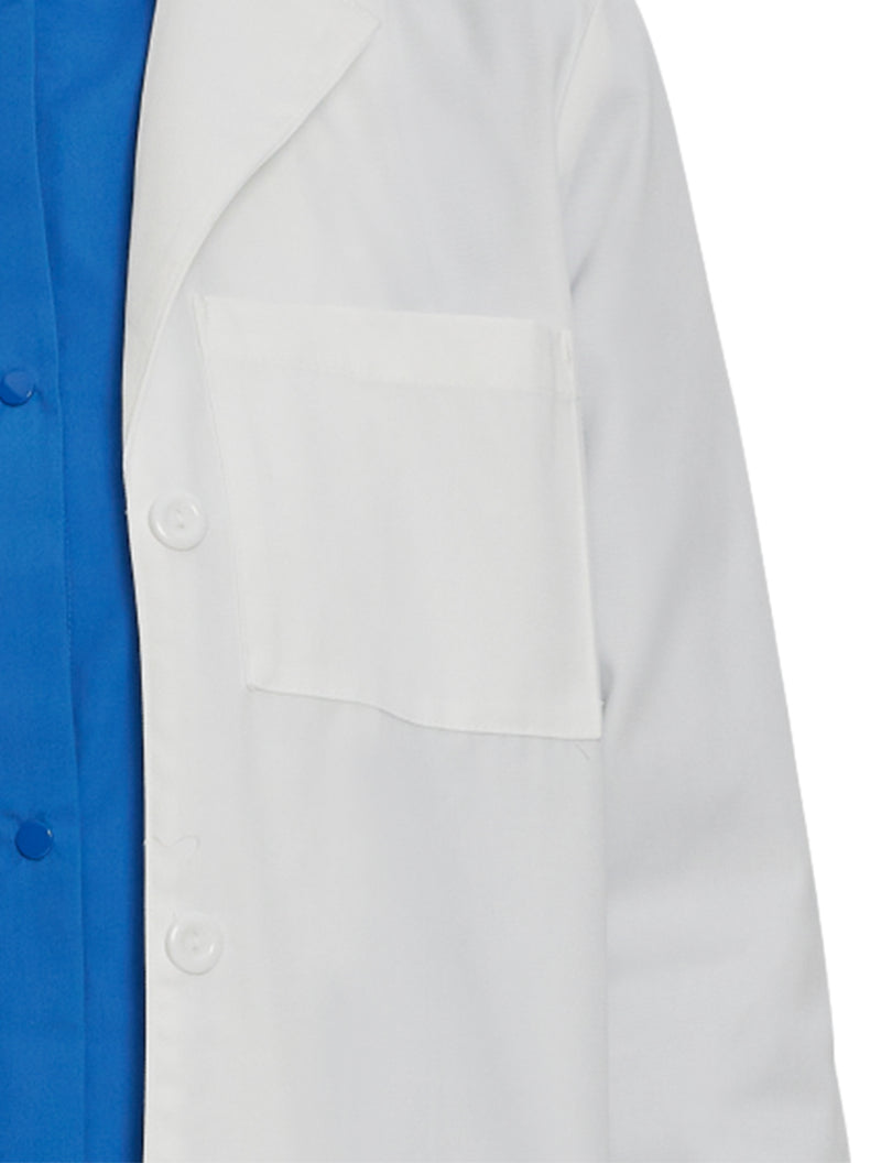 Landau Women's 5-Pocket Full-Length Lab Coat 3153 -White Twill-Front Pocketview