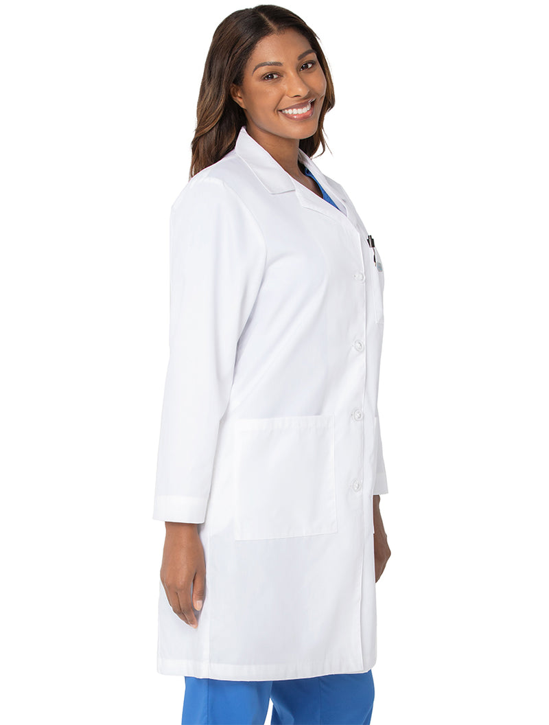 Landau Women's 3-Pocket Full-Length Lab Coat 3155-White-Frontview
