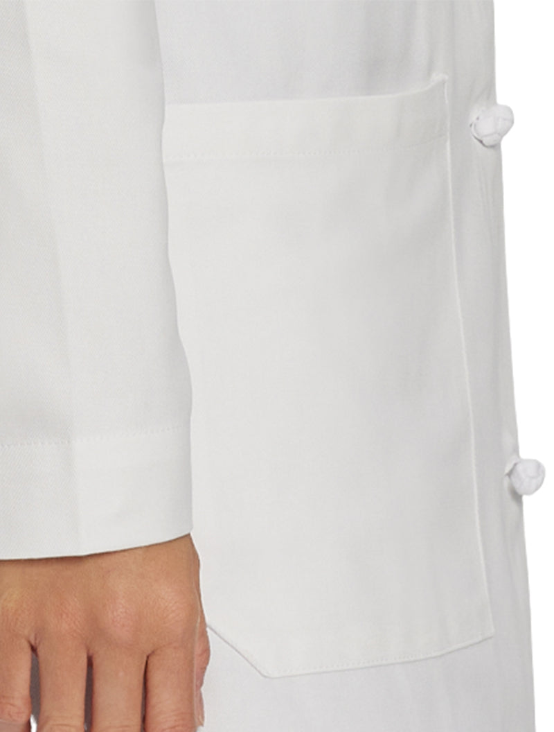 Landau Women's 3-Pocket Full-Length Lab Coat 3172 -White-Frontview