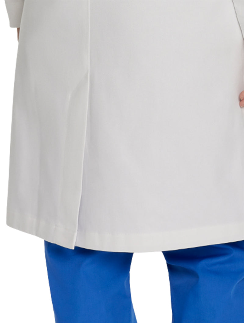 Landau Women's 3-Pocket Full-Length Lab Coat 3172 -White-Backview
