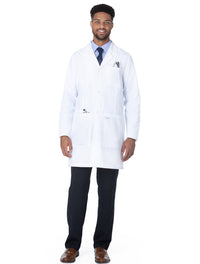 Landau Unisex 4-Pocket Mid-Length Lab Coat 3610SC -White Sanded-Frontview