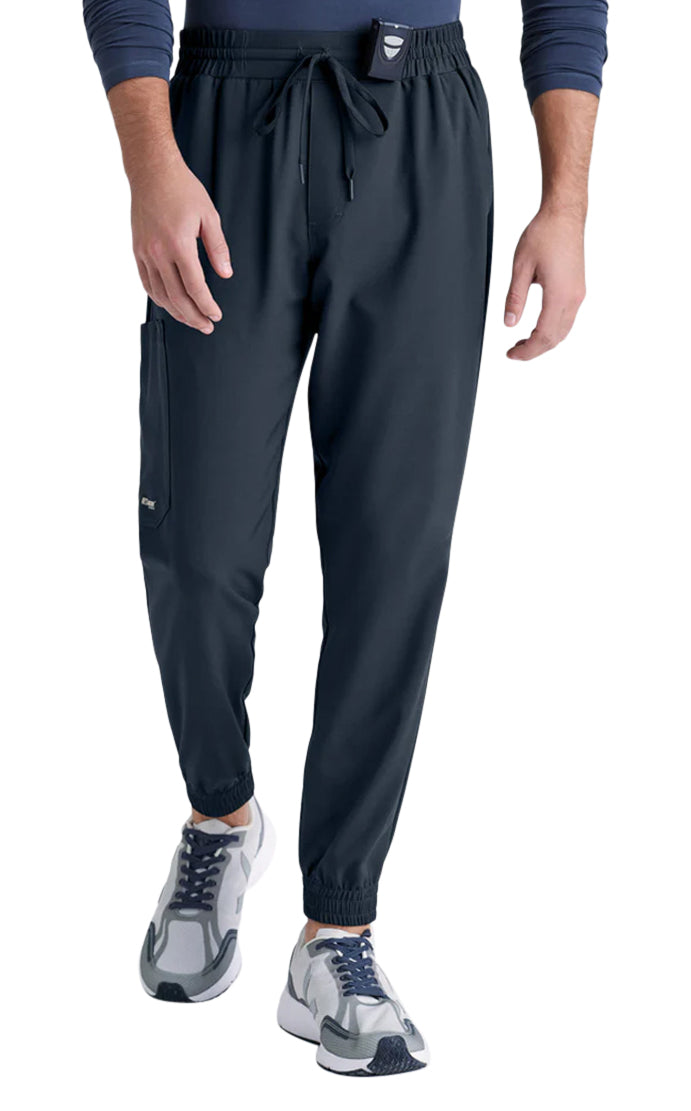 Grey's Anatomy™ Evolve by Barco 5-Pocket Elastic Jogger Pant-Short-Steel