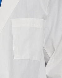 Landau Scrub Zone Unisex 3-Pocket Mid-Length Lab Coat 86002 -White-Front Pocketview