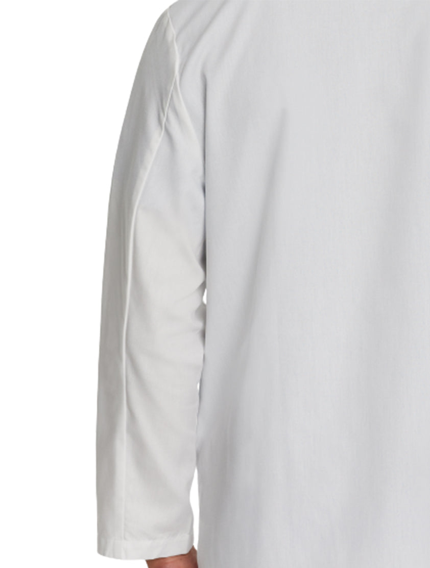 Landau Scrub Zone Unisex 3-Pocket Mid-Length Lab Coat 86002 -White-Armview