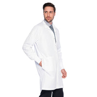 Landau Unisex 2-Pocket Full-Length Lab Coat 9135-20-White-Frontview