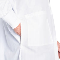 Landau Unisex 2-Pocket Full-Length Lab Coat 9135-20-White-Side Pocketview