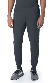 Urbane Impulse Men's Banded-Bottom Jogger Scrub Pants 9913LKA-Graphite-Frontview