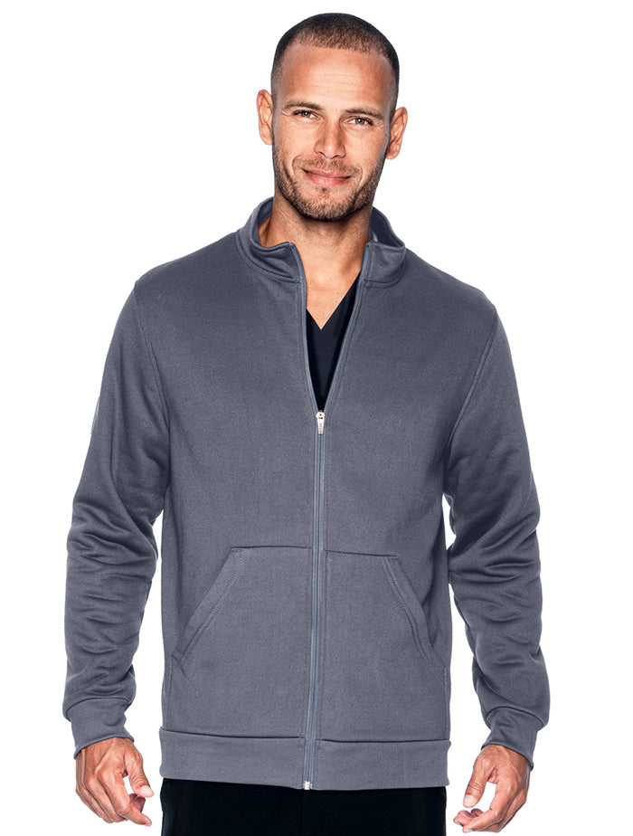 Urbane Performance Men's Warm-Up Scrub Jacket 9972 -Steel Gray-Frontview