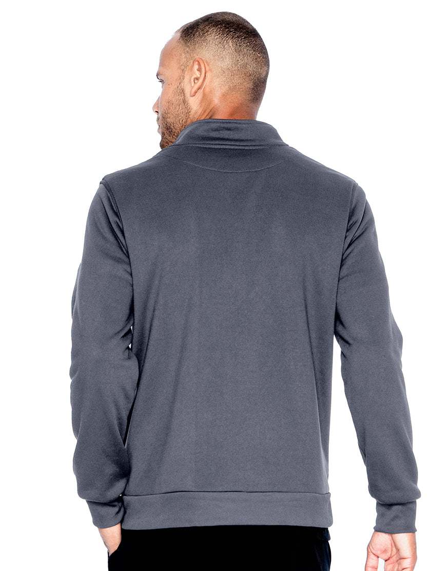 Urbane Performance Men's Warm-Up Scrub Jacket 9972 -Steel Gray-Backview