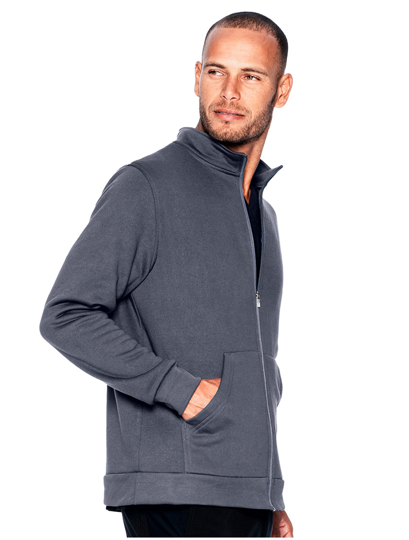 Urbane Performance Men's Warm-Up Scrub Jacket 9972 -Steel Gray-Sideview