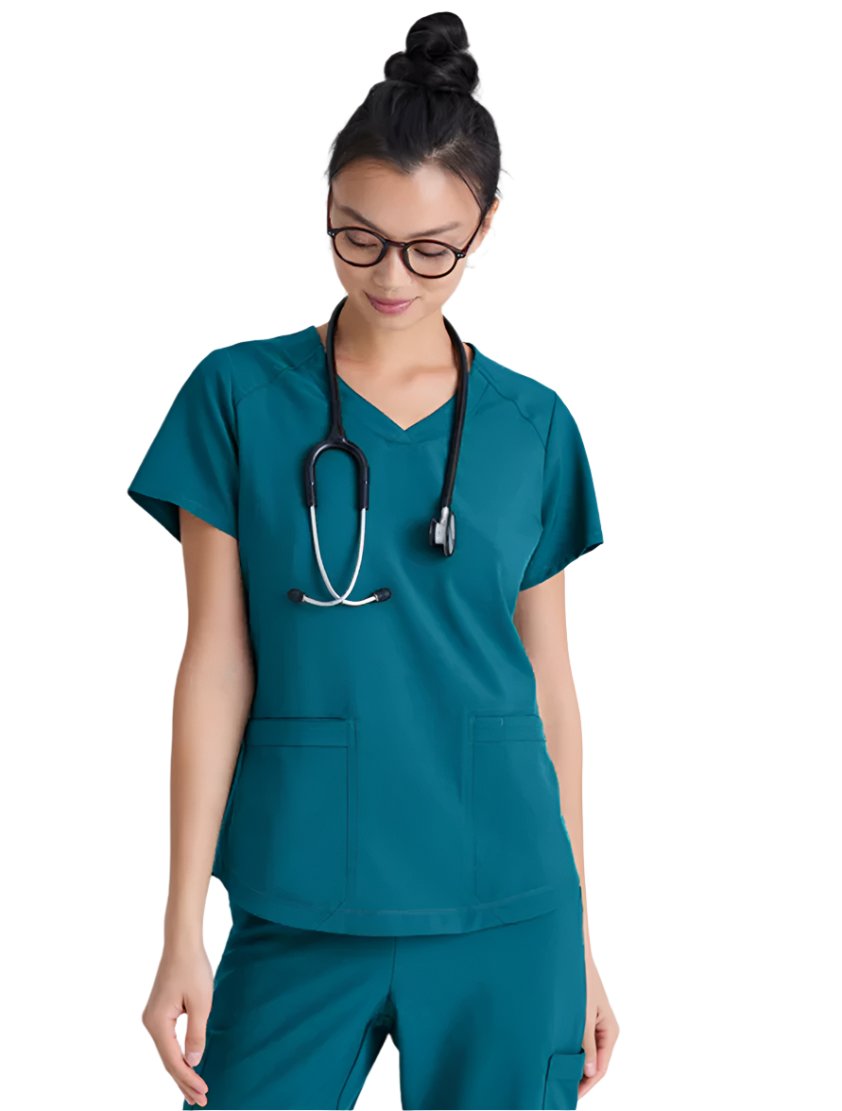 Grey's Anatomy™ Evolve by Barco Rhythm 2-Pocket CICLO® Scrub Top-Bahama