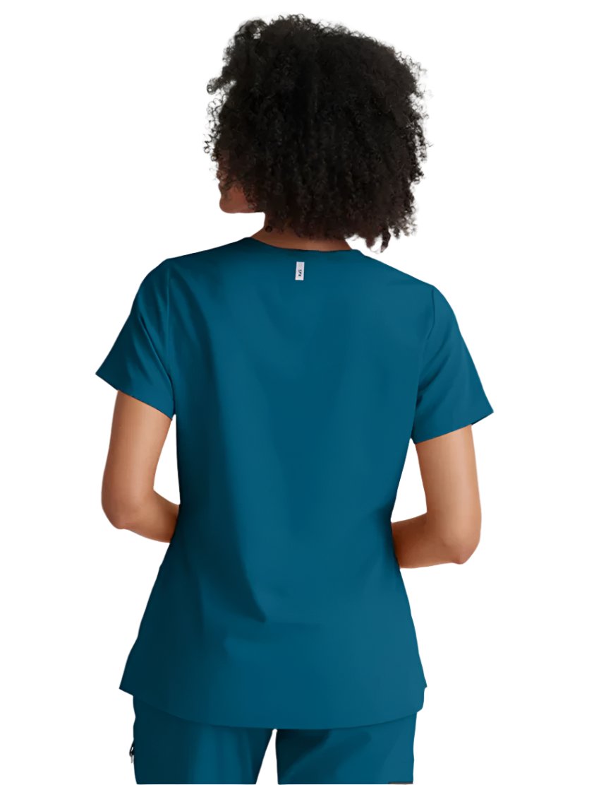 Grey's Anatomy Stretch™ by Barco  Bree 1-Pocket Tuck-In Scrub Top-Bahama