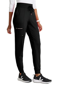 Barco One Performance Knit by Barco Pro Knit 5-Pocket Drawcord Waist Jogger Scrub Pant - Black