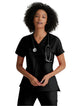 Grey's Anatomy Stretch™ by Barco  Bree 1-Pocket Tuck-In Scrub Top-Black