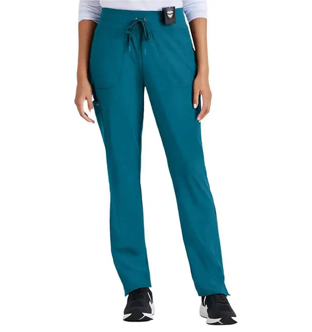 Barco One™ by Barco Uplift 5-Pocket Mid-Rise Tapered Leg Scrub Pant-Bahama