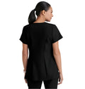 Grey's Anatomy™ by Barco Lilah 2-Pocket Mock Wrap Maternity Scrub Top-Black
