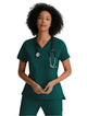 Grey's Anatomy Stretch™ by Barco  Bree 1-Pocket Tuck-In Scrub Top-Hunter Green