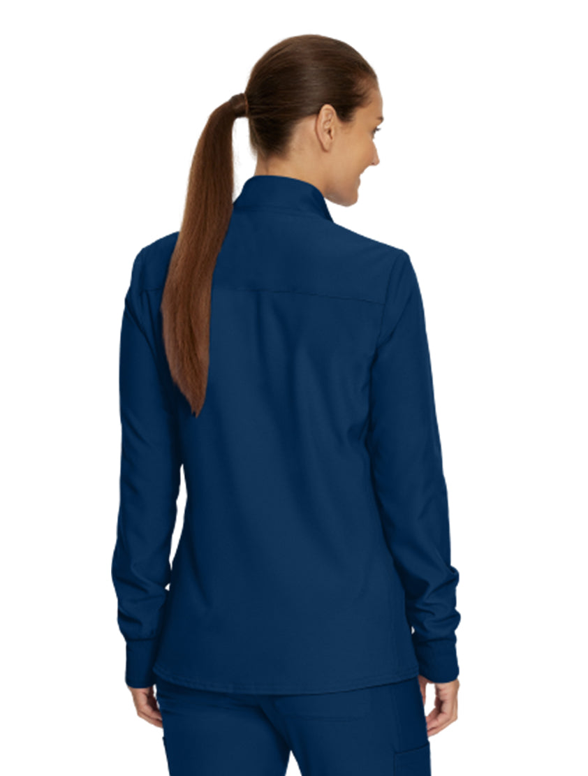 Landau Forward Women's Warm-Up Scrub Jacket LJ700 -Navy-Backview