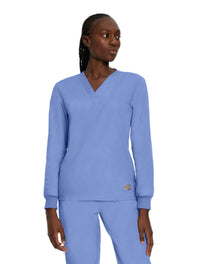 Landau Scrub Zone Unisex No-Pocket V-Neck Scrub Top LT104 -Ceil-frontview