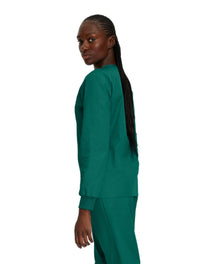 Landau Scrub Zone Unisex No-Pocket V-Neck Scrub Top LT104 -Hunter-sideview