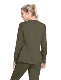 Grey's Anatomy Stretch™ by Barco  Millie 3-Pocket Crewneck Scrub Jacket - Olive