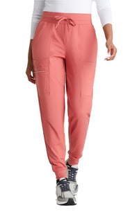 Barco One Performance Knit by Barco Pro Knit 5-Pocket Drawcord Waist Jogger Scrub Pant - Ginger Rose