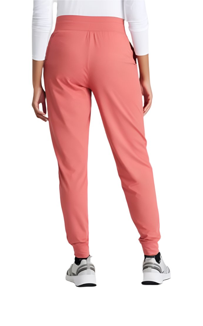 Barco One Performance Knit by Barco Pro Knit 5-Pocket Drawcord Waist Jogger Scrub Pant - Ginger Rose