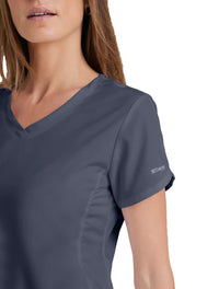 Grey's Anatomy™ by Barco Cora 4-Pocket Scrub Top-Steel