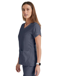 Grey's Anatomy™ by Barco Cora 4-Pocket Scrub Top-Steel