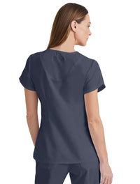 Grey's Anatomy™ by Barco Cora 4-Pocket Scrub Top-Steel