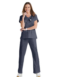 Grey's Anatomy™ by Barco Cora 4-Pocket Scrub Top-Steel