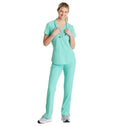 Skechers™ by Barco Breeze 3-Pocket Curved V-Neck Scrub Top-Light Jade