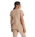 Skechers™ by Barco Breeze 3-Pocket Curved V-Neck Scrub Top-New Khaki