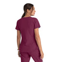 Skechers™ by Barco Breeze 3-Pocket Curve-d VNeck Scrub Top-Wine