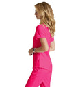 Skechers™ by Barco Breeze 3-Pocket Curve-d VNeck Scrub Top-Vibrance Pink