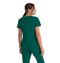 Skechers™ by Barco Breeze 3-Pocket Curved V-Neck Scrub Top-Hunter Green
