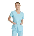 Skechers™ by Barco Breeze 3-Pocket Curved V-Neck Scrub Top-Poolside Blue
